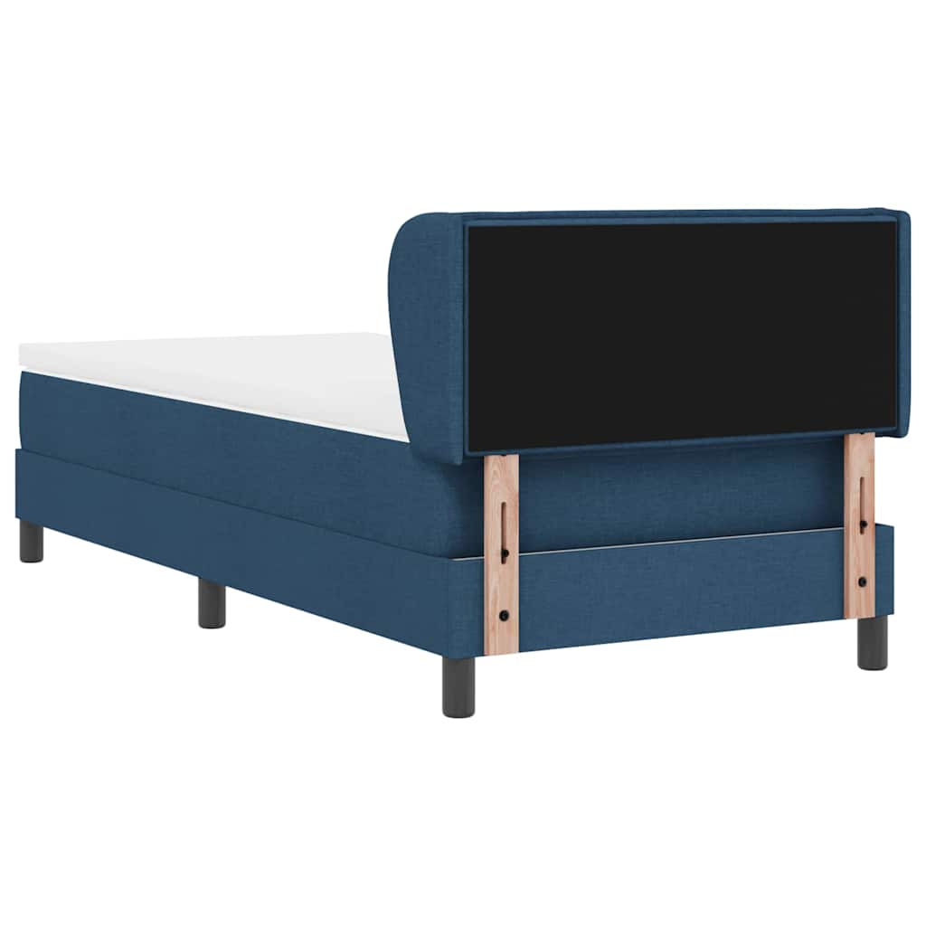 vidaXL Κρεβάτι με ελατήρια με στρώμα Μπλε 100 x 200 cm ύφασμα