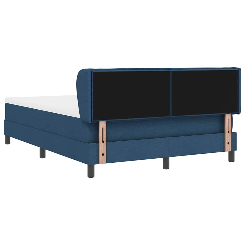 vidaXL Κρεβάτι με ελατήρια με στρώμα Μπλε 140 x 190 cm ύφασμα