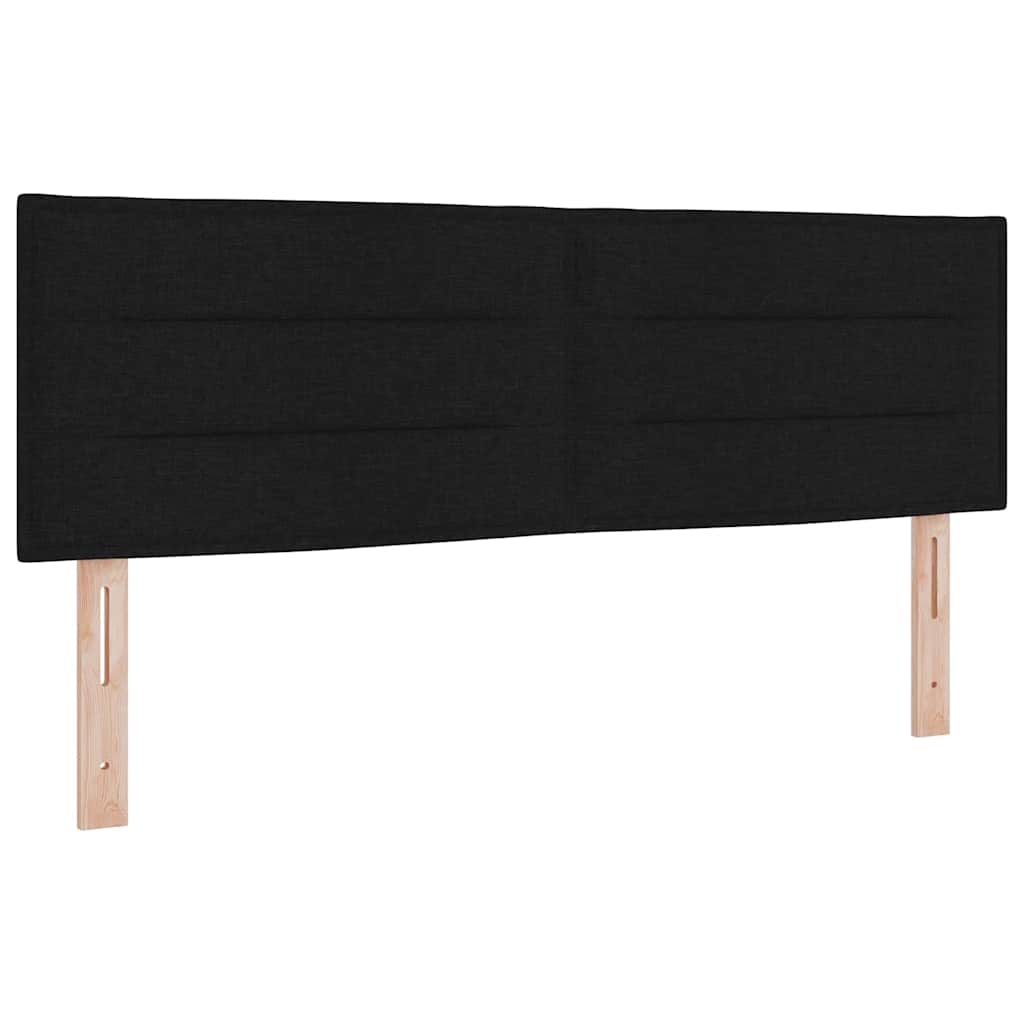 vidaXL Κρεβάτι με ελατήρια με στρώμα Μαύρο 160 x 200 cm ύφασμα