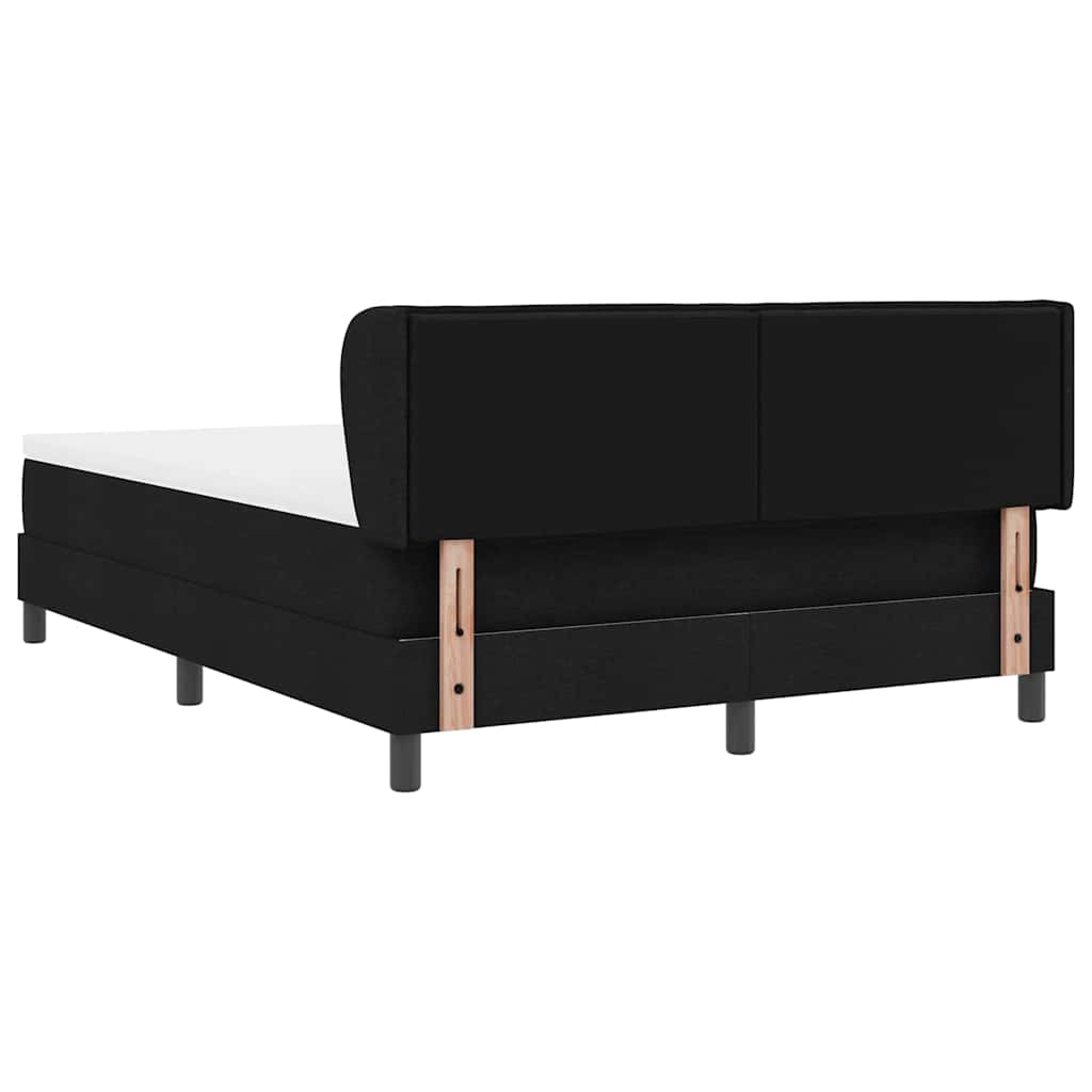 vidaXL Κρεβάτι με ελατήρια με στρώμα Μαύρο 160 x 200 cm ύφασμα