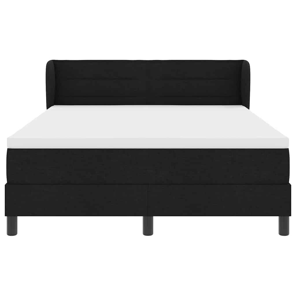 vidaXL Κρεβάτι με ελατήρια με στρώμα Μαύρο 160 x 200 cm ύφασμα