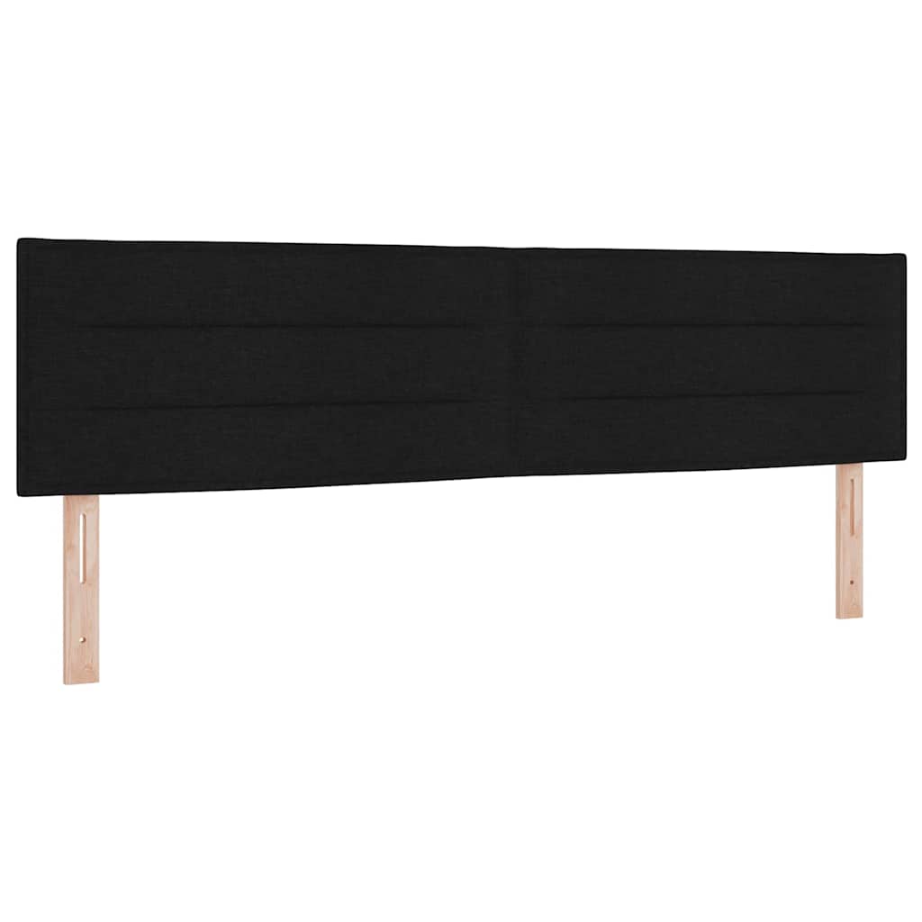 vidaXL Κρεβάτι με ελατήρια με στρώμα Μαύρο 180 x 200 cm ύφασμα