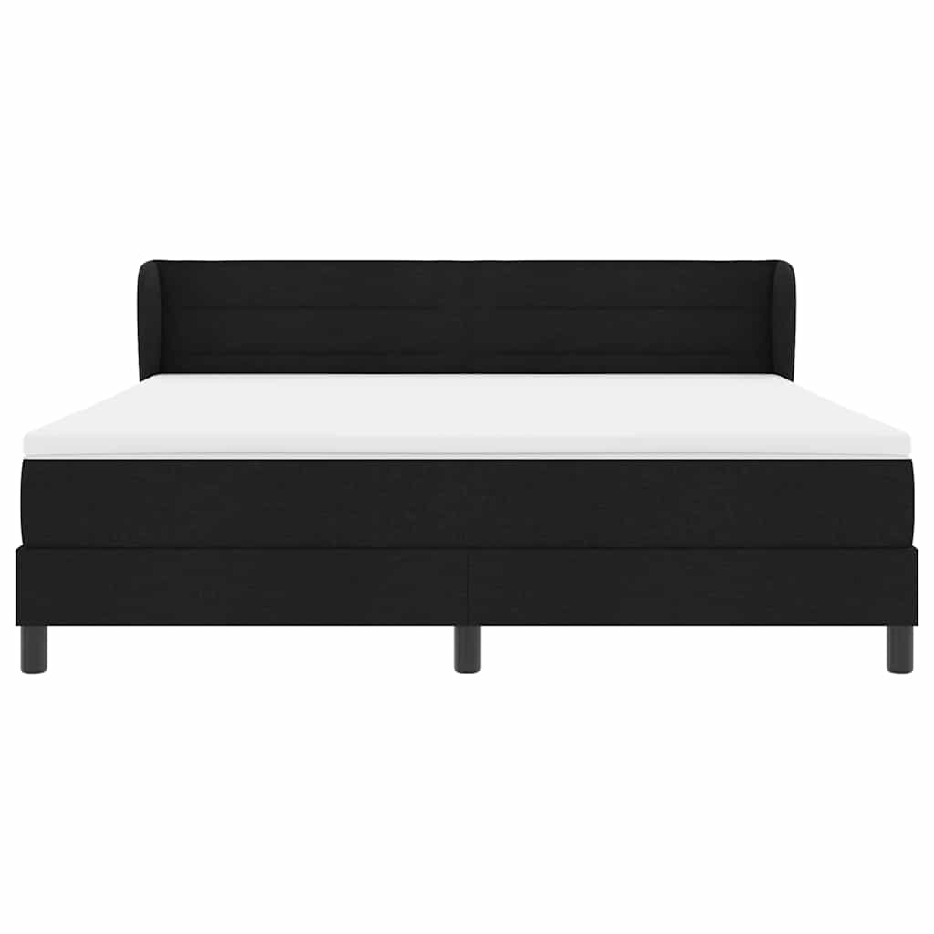 vidaXL Κρεβάτι με ελατήρια με στρώμα Μαύρο 180 x 200 cm ύφασμα