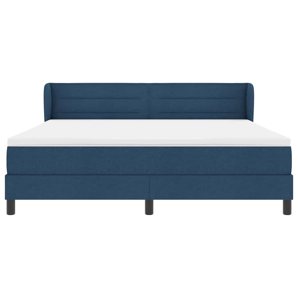 vidaXL Κρεβάτι με ελατήρια με στρώμα Μπλε 180 x 200 cm ύφασμα