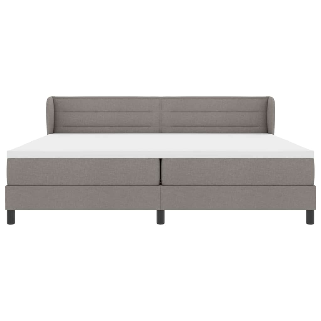 vidaXL Κρεβάτι με ελατήρια με στρώμα Taupe 200 x 200 cm ύφασμα