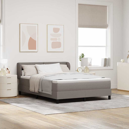 vidaXL Κρεβάτι με ελατήρια με κεφαλάρι Taupe 160 x 200 cm ύφασμα