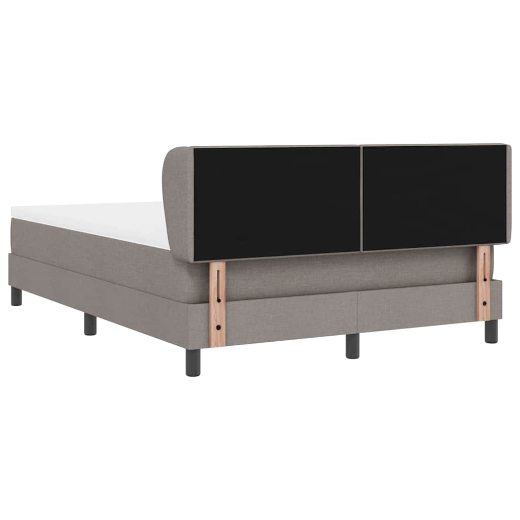 vidaXL Κρεβάτι με ελατήρια με κεφαλάρι Taupe 160 x 200 cm ύφασμα