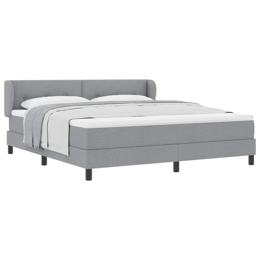 vidaXL Κρεβάτι με ελατήρια Ανοιχτό γκρι 180 x 200 cm ύφασμα