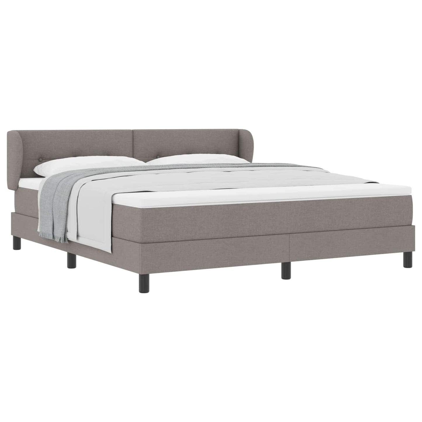 vidaXL Κρεβάτι με ελατήρια με στρώμα Taupe 180 x 200 cm ύφασμα