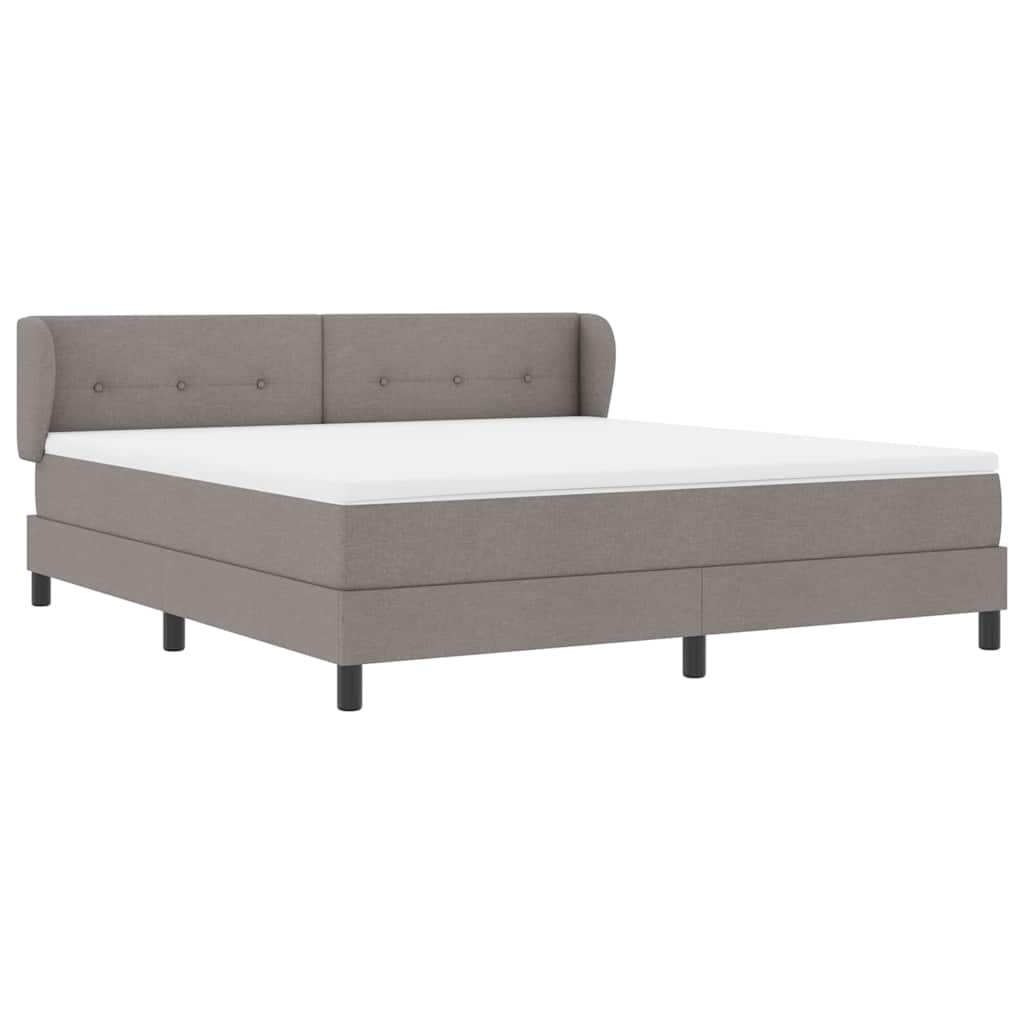 vidaXL Κρεβάτι με ελατήρια με στρώμα Taupe 180 x 200 cm ύφασμα