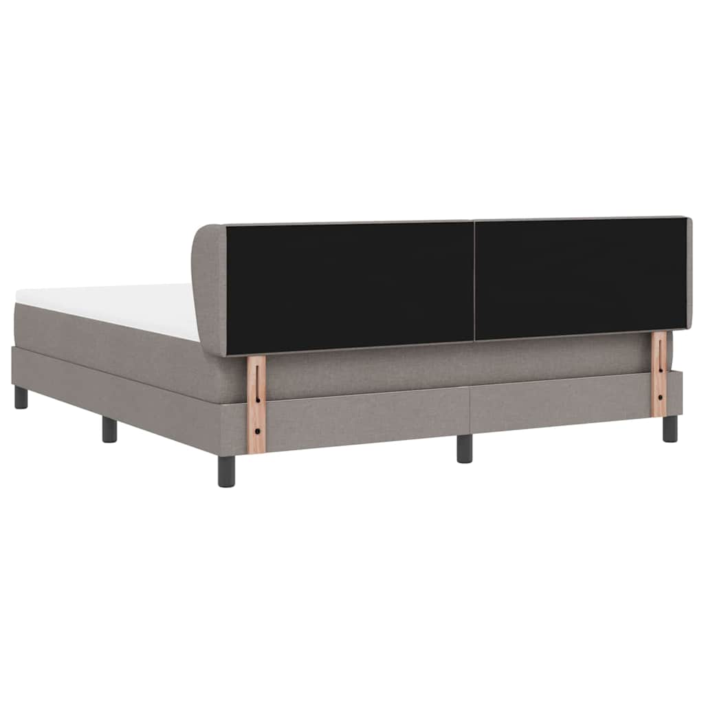 vidaXL Κρεβάτι με ελατήρια με στρώμα Taupe 180 x 200 cm ύφασμα