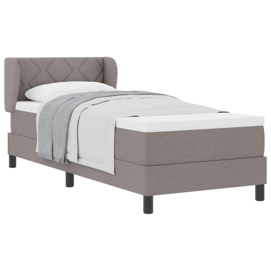 vidaXL Κρεβάτι με ελατήρια με κεφαλάρι Taupe 80 x 200 cm ύφασμα