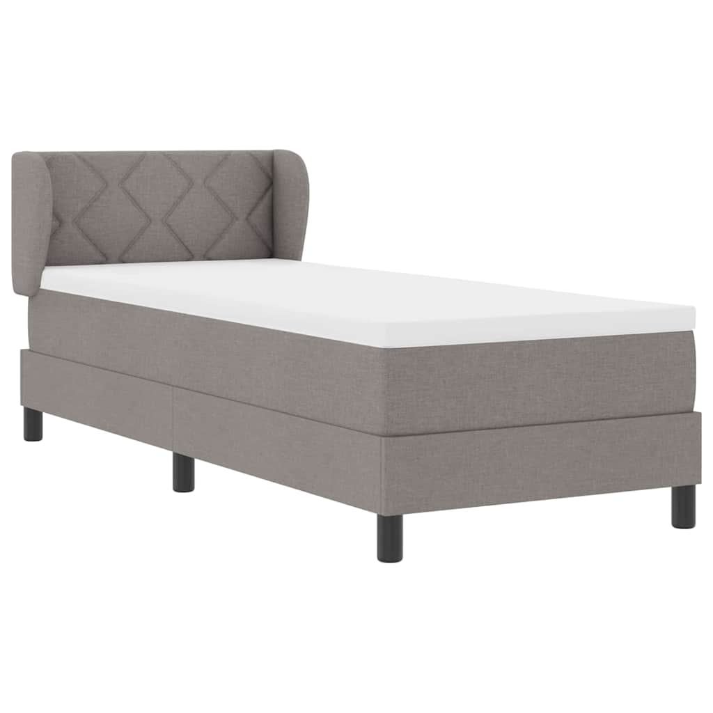 vidaXL Κρεβάτι με ελατήρια με κεφαλάρι Taupe 80 x 200 cm ύφασμα