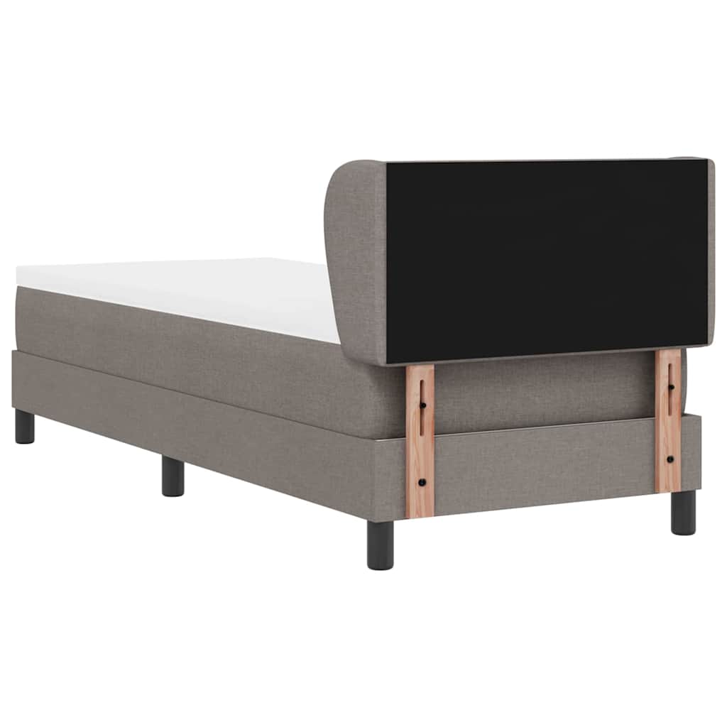 vidaXL Κρεβάτι με ελατήρια με κεφαλάρι Taupe 80 x 200 cm ύφασμα