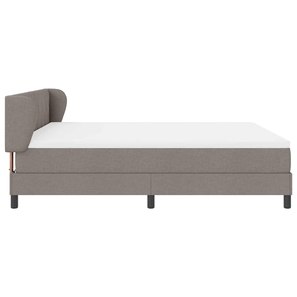 vidaXL Κρεβάτι με ελατήρια με κεφαλάρι Taupe 180 x 200 cm ύφασμα