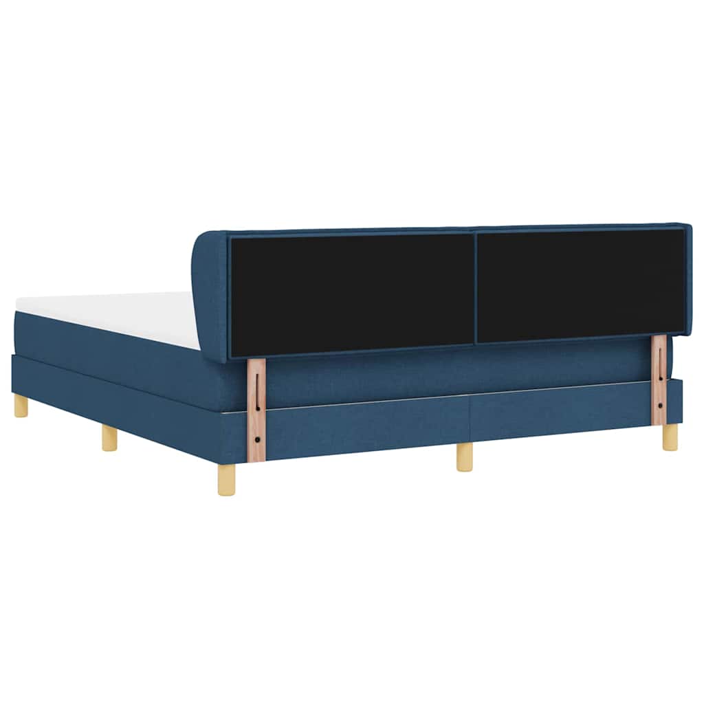 vidaXL Κρεβάτι με ελατήρια με στρώμα Μπλε 180 x 200 cm ύφασμα