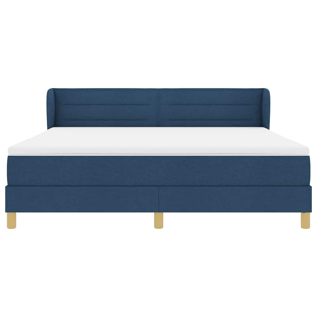vidaXL Κρεβάτι με ελατήρια με στρώμα Μπλε 180 x 200 cm ύφασμα