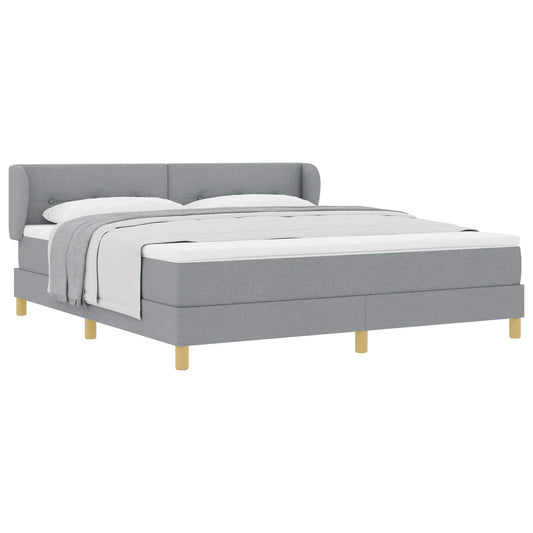 vidaXL Κρεβάτι με ελατήρια Ανοιχτό γκρι 180 x 200 cm ύφασμα