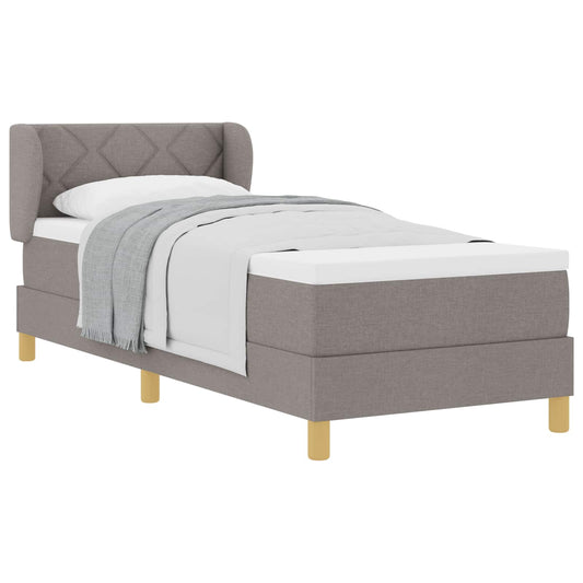 vidaXL Κρεβάτι με ελατήρια με κεφαλάρι Taupe 80 x 200 cm ύφασμα