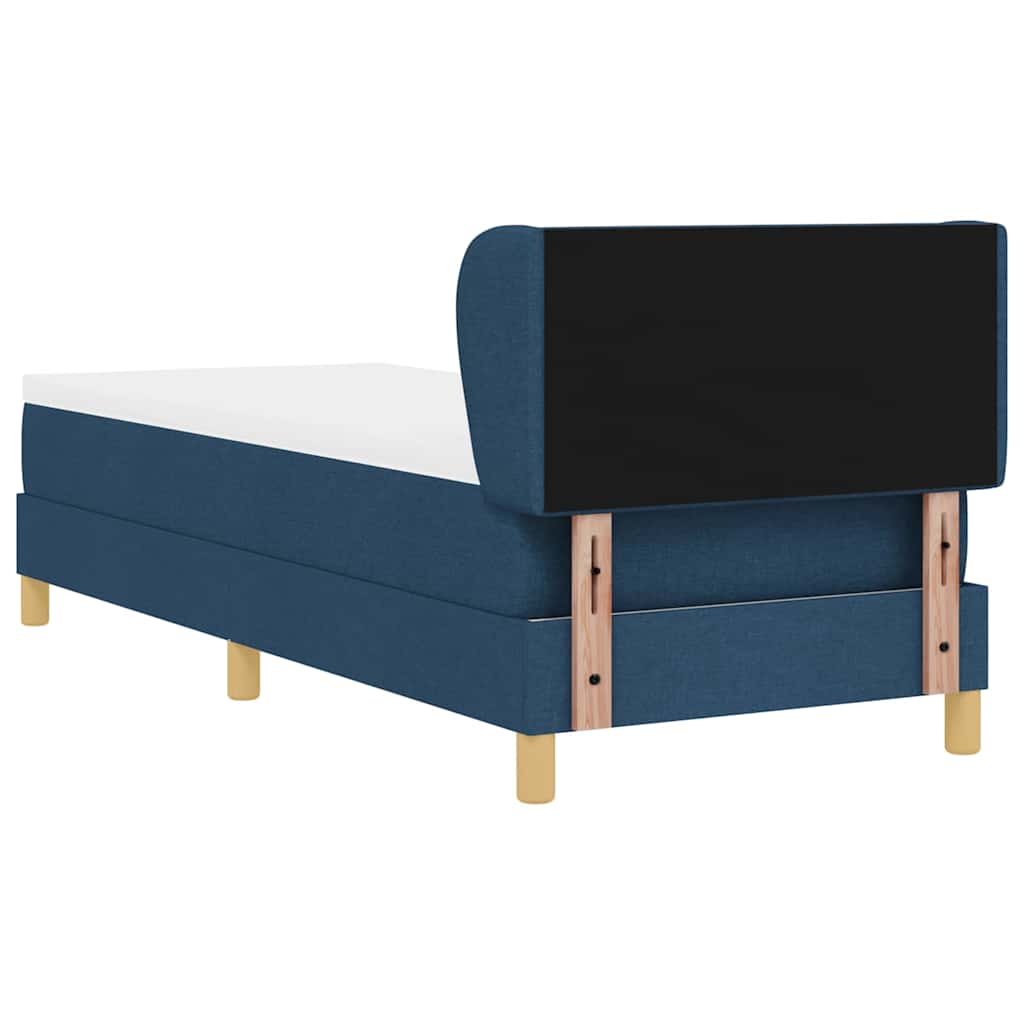 vidaXL Κρεβάτι με ελατήρια με κεφαλάρι Μπλε 80 x 200 cm ύφασμα