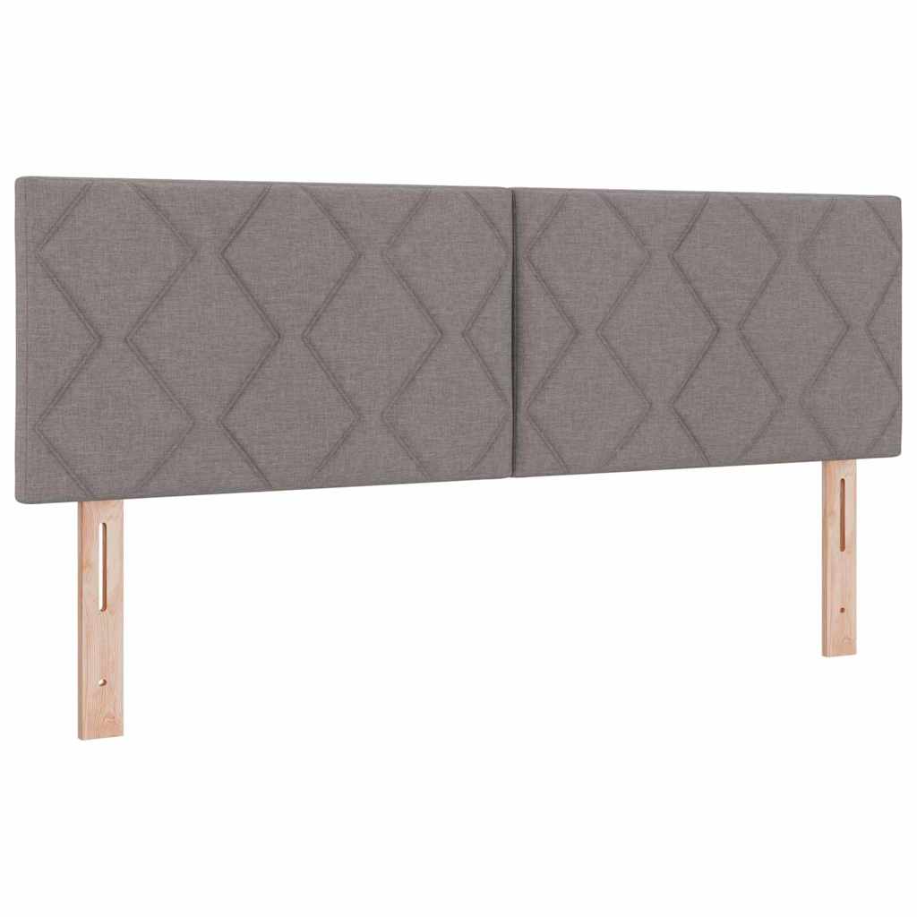 vidaXL Κρεβάτι με ελατήρια με κεφαλάρι Taupe 140 x 190 cm ύφασμα