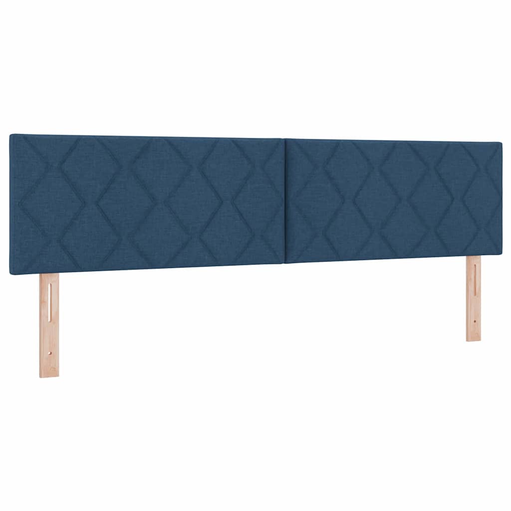 vidaXL Κρεβάτι με ελατήρια με κεφαλάρι Μπλε 180 x 200 cm ύφασμα