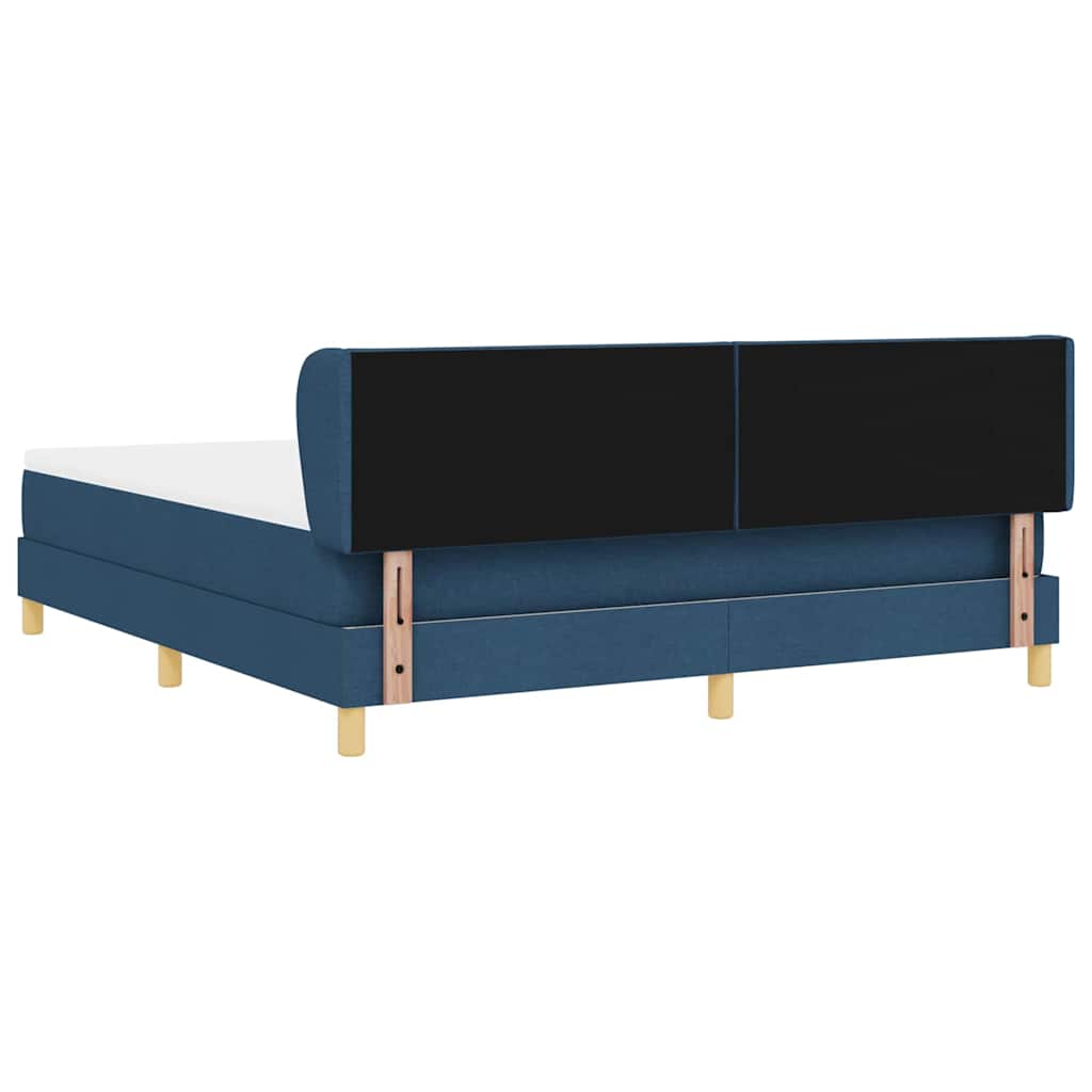 vidaXL Κρεβάτι με ελατήρια με κεφαλάρι Μπλε 180 x 200 cm ύφασμα