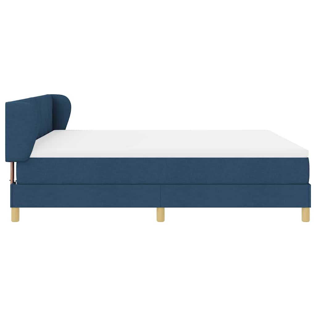 vidaXL Κρεβάτι με ελατήρια με κεφαλάρι Μπλε 180 x 200 cm ύφασμα