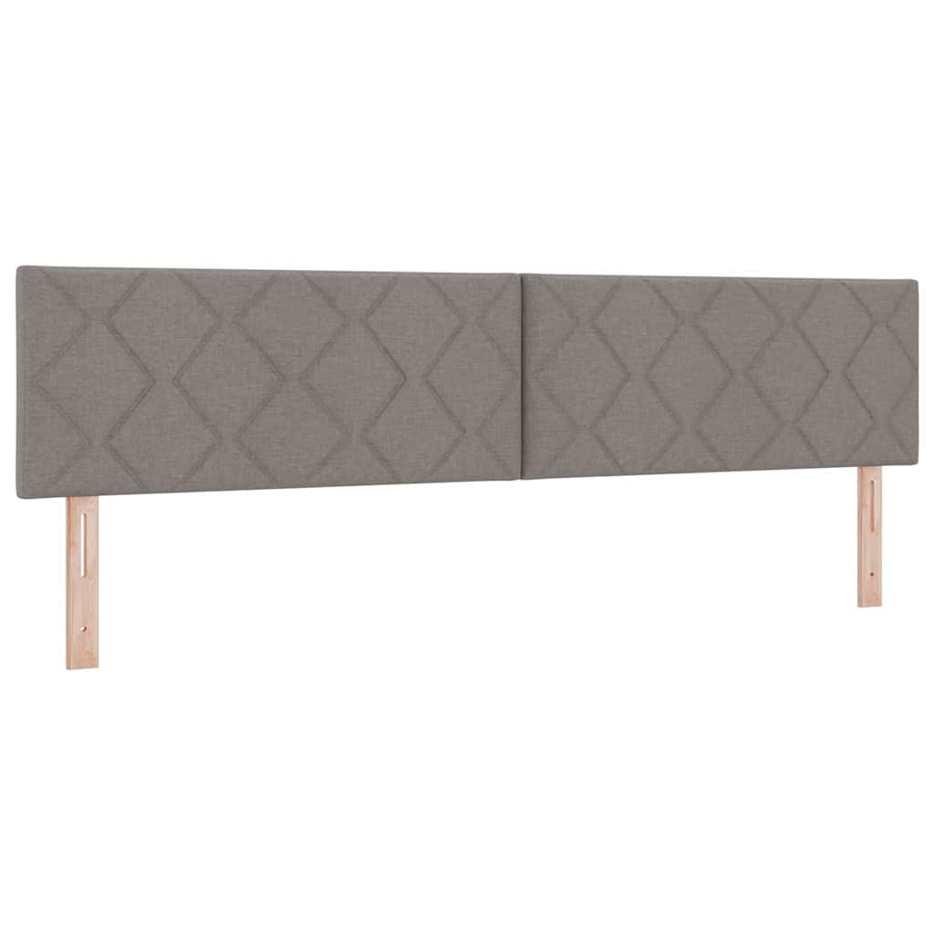 vidaXL Κρεβάτι με ελατήρια με κεφαλάρι Taupe 200 x 200 cm ύφασμα