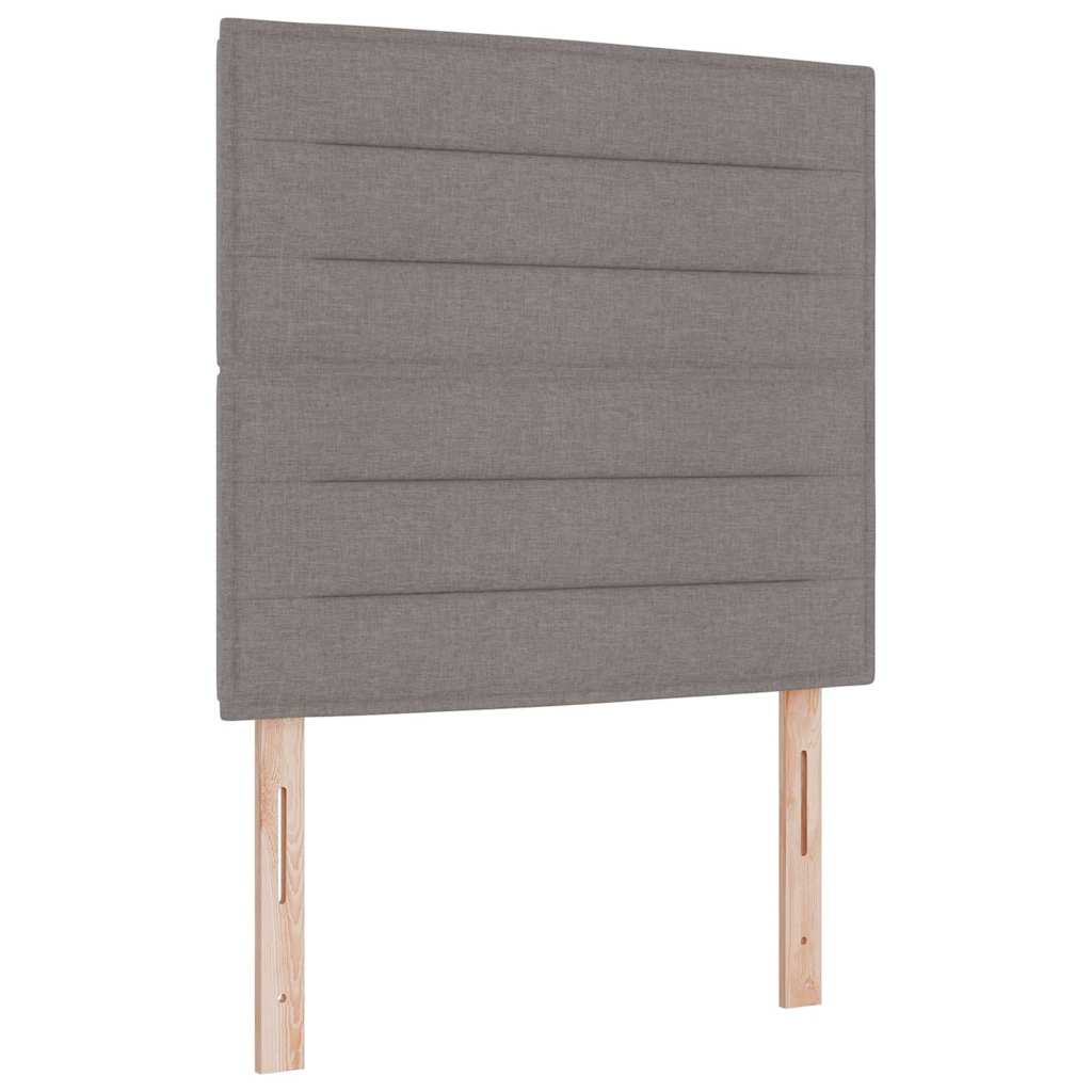 vidaXL Κρεβάτι με ελατήρια με στρώμα Taupe 90 x 200 cm ύφασμα