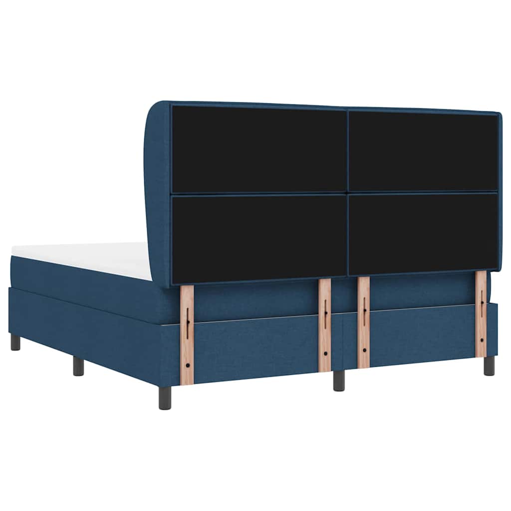 vidaXL Κρεβάτι με ελατήρια με στρώμα Μπλε 180 x 200 cm ύφασμα