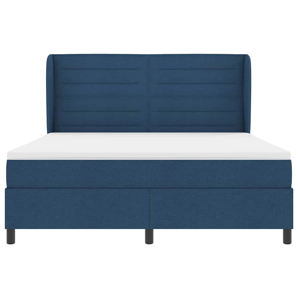vidaXL Κρεβάτι με ελατήρια με στρώμα Μπλε 180 x 200 cm ύφασμα