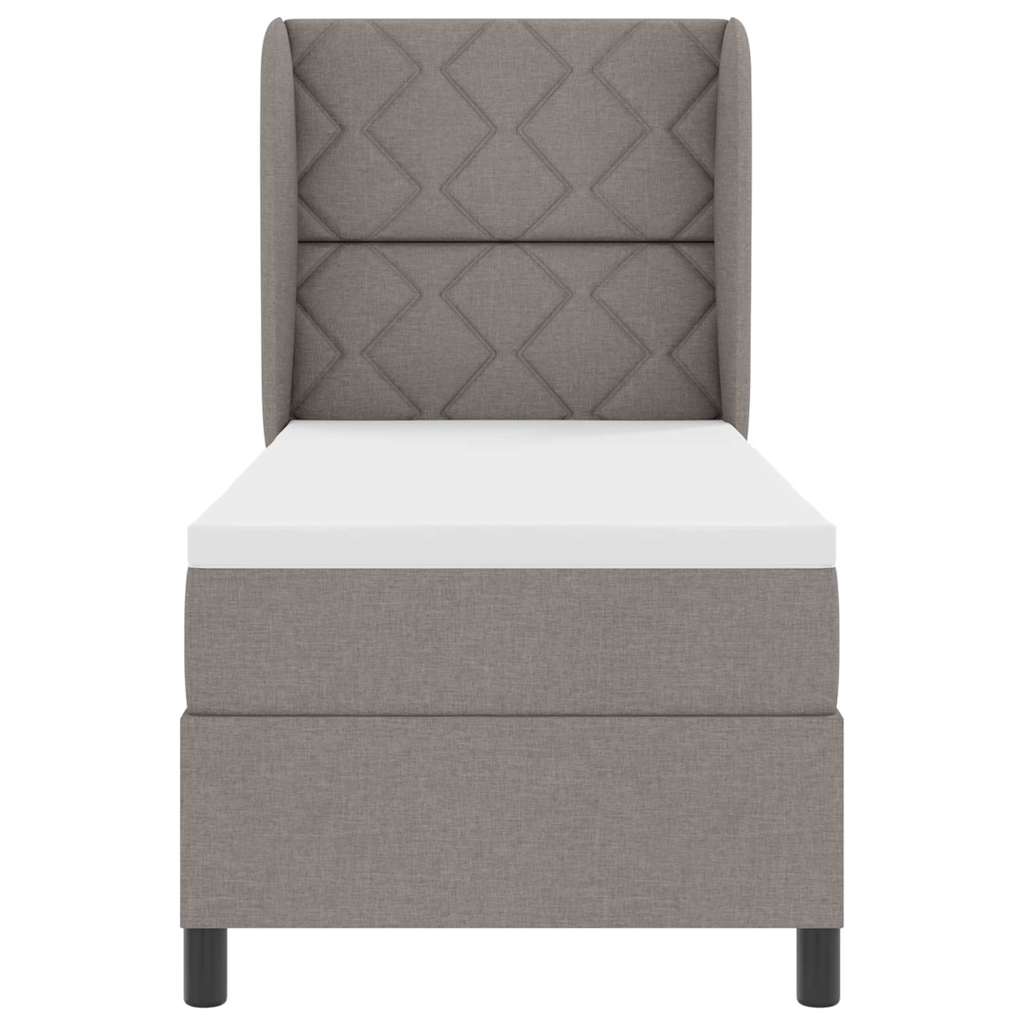 vidaXL Κρεβάτι με ελατήρια με κεφαλάρι Taupe 80 x 200 cm ύφασμα