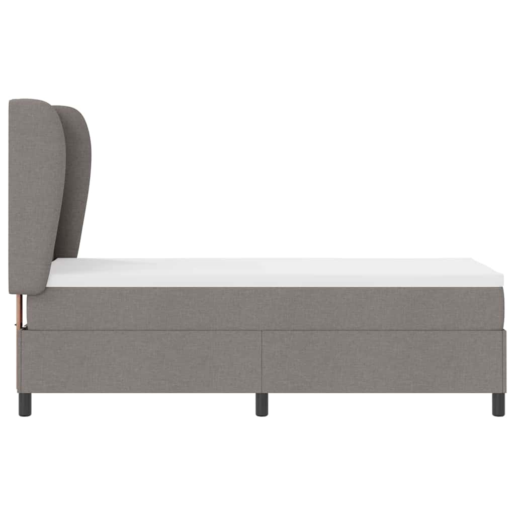 vidaXL Κρεβάτι με ελατήρια με κεφαλάρι Taupe 80 x 200 cm ύφασμα