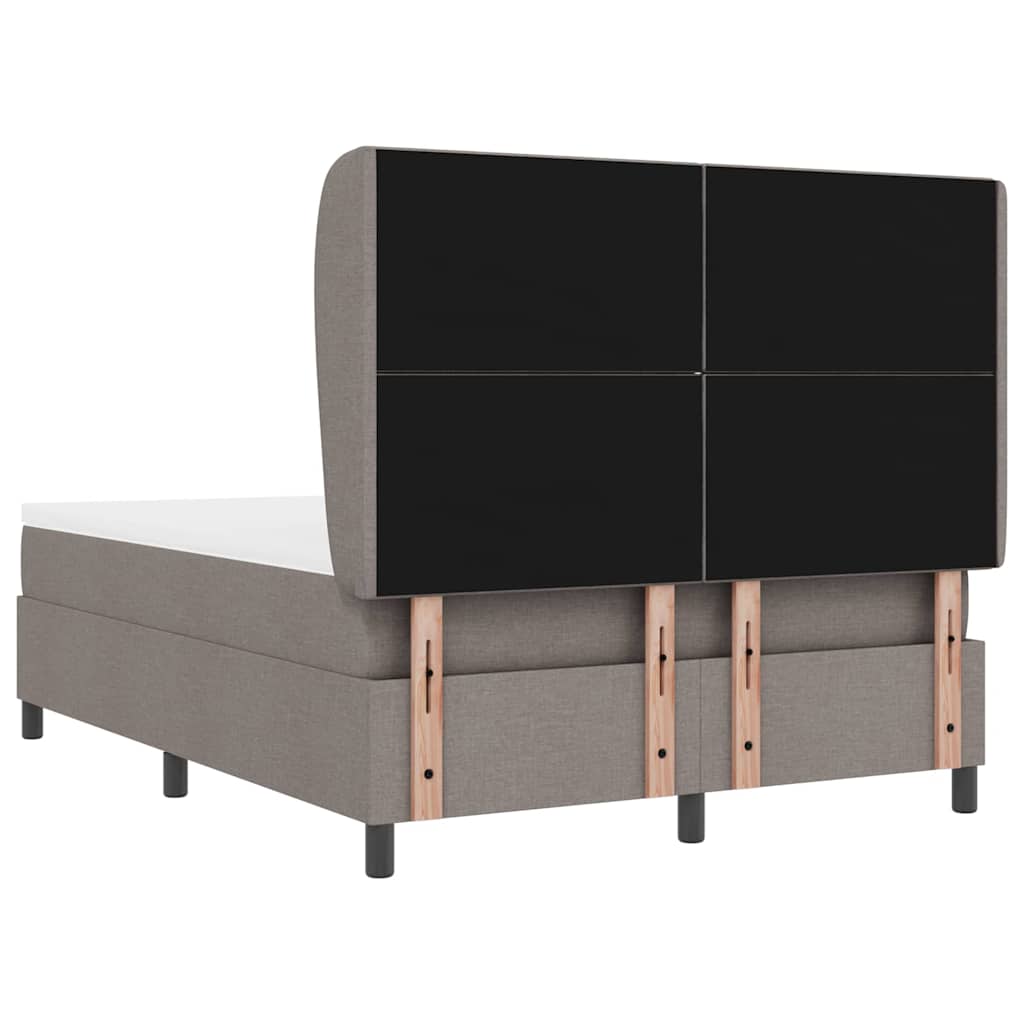 vidaXL Κρεβάτι με ελατήρια με κεφαλάρι Taupe 140 x 190 cm ύφασμα