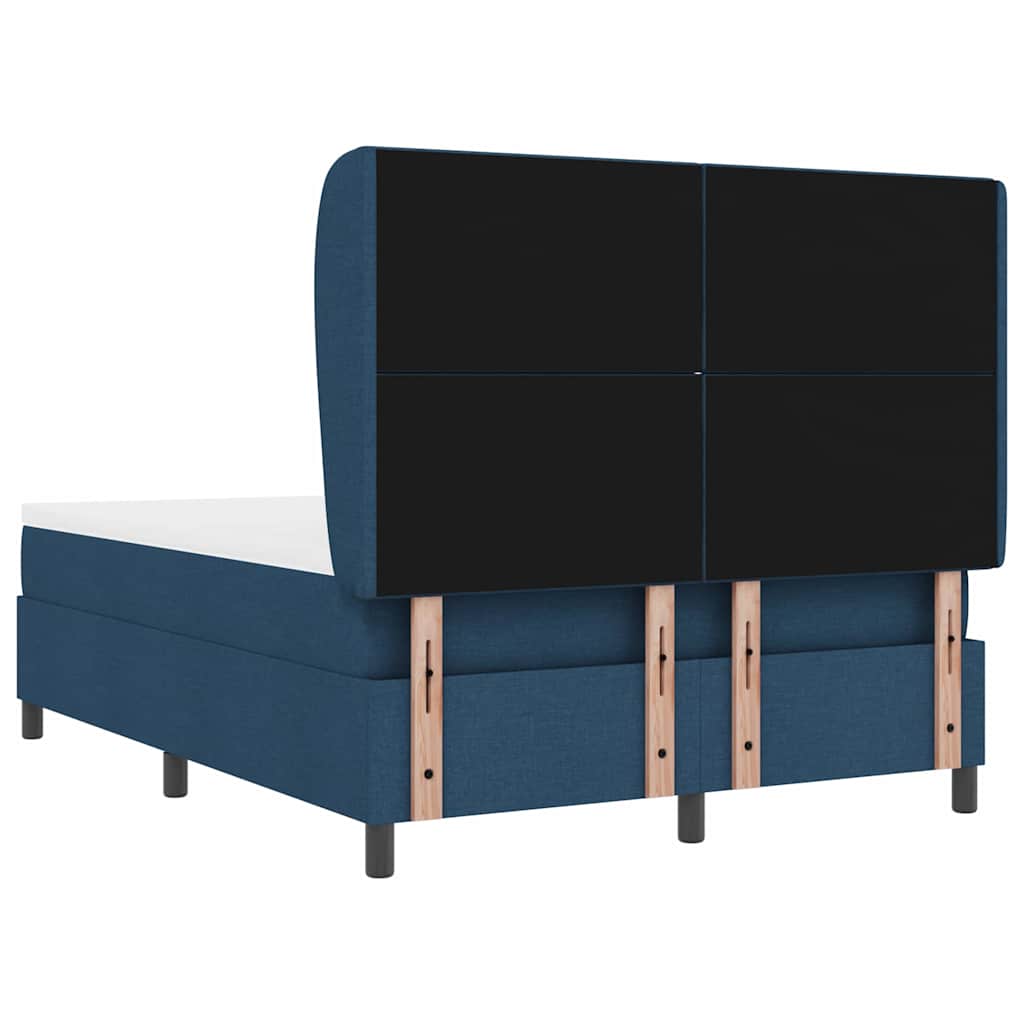 vidaXL Κρεβάτι με ελατήρια με κεφαλάρι Μπλε 160 x 200 cm ύφασμα