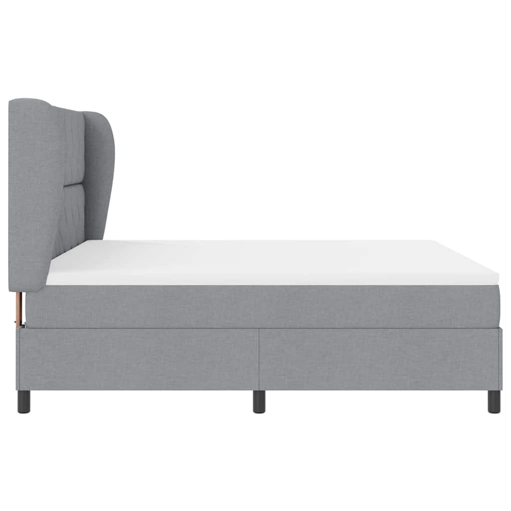 vidaXL Κρεβάτι με ελατήρια Ανοιχτό γκρι 180 x 200 cm ύφασμα