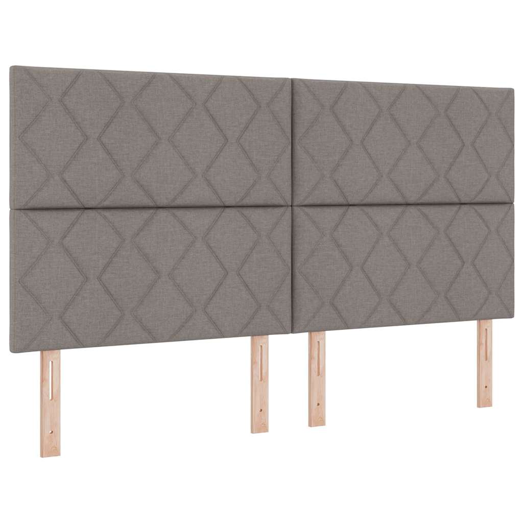 vidaXL Κρεβάτι με ελατήρια με κεφαλάρι Taupe 180 x 200 cm ύφασμα