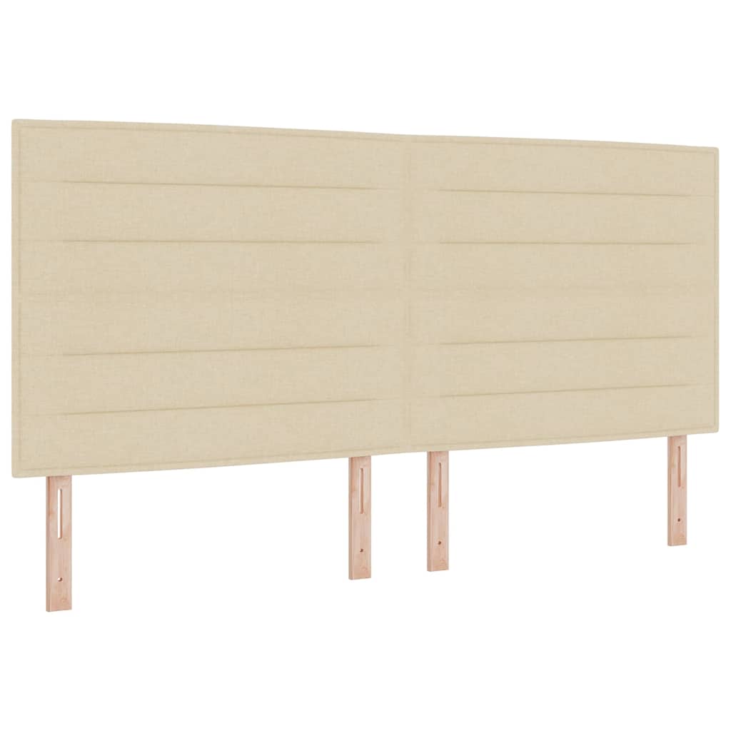 vidaXL Κρεβάτι με ελατήρια με στρώμα Κρεμ 200 x 200 cm ύφασμα