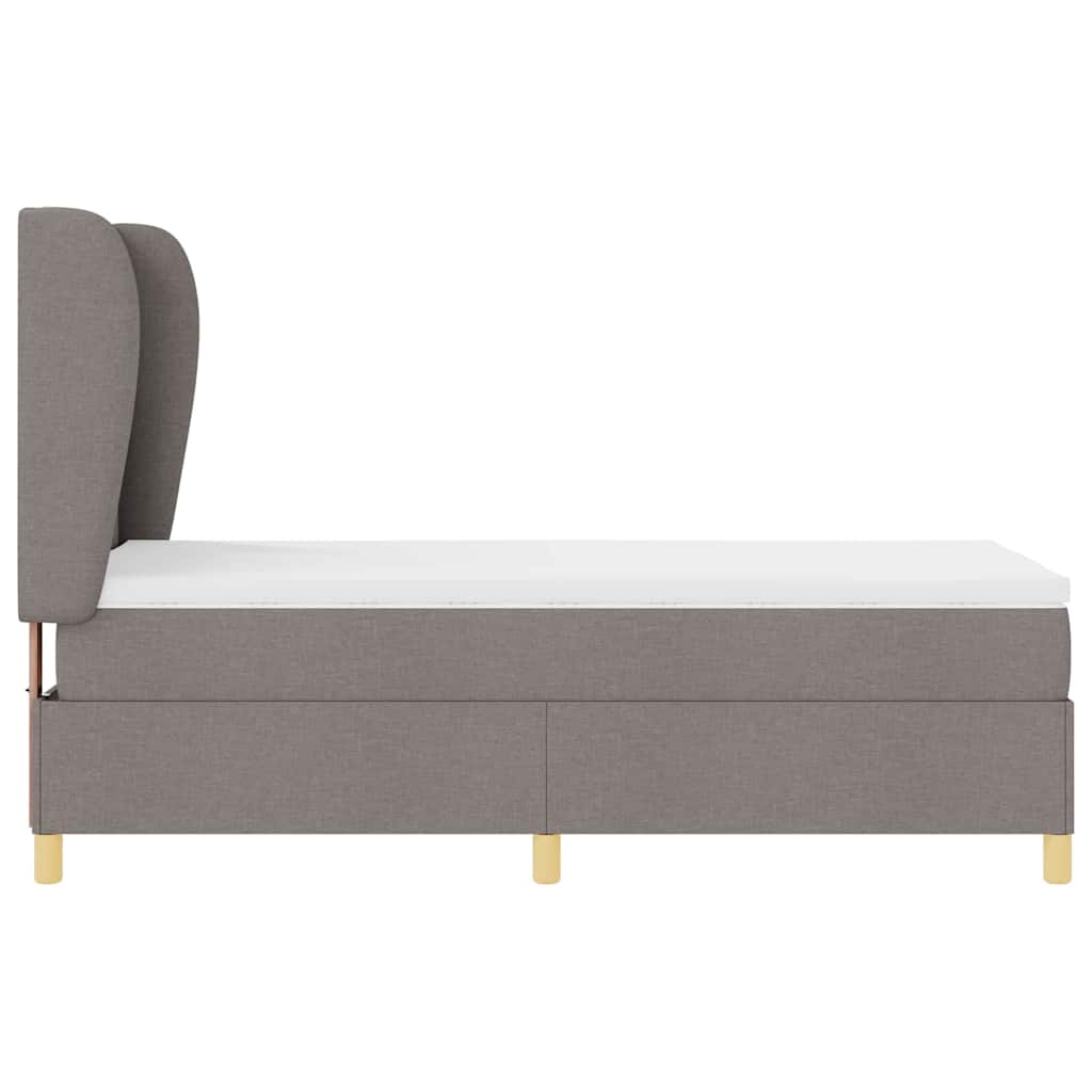 vidaXL Κρεβάτι με ελατήρια με κεφαλάρι Taupe 200 x 80 εκατοστά ύφασμα