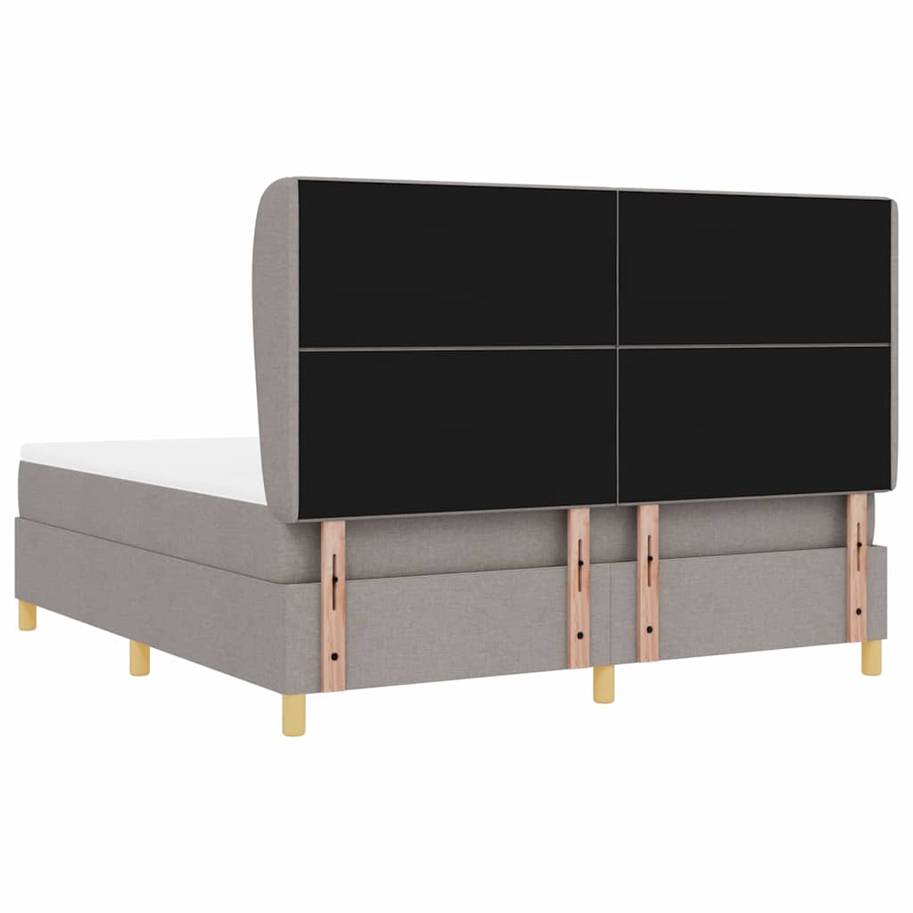 vidaXL Κρεβάτι με ελατήρια με στρώμα Taupe 200 x 180 cm ύφασμα