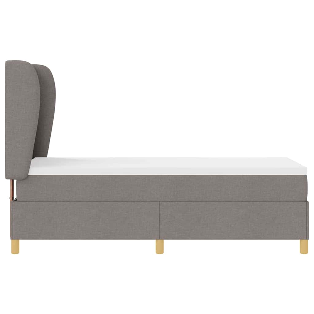 vidaXL Κρεβάτι με ελατήρια με κεφαλάρι Taupe 200 x 80 εκατοστά ύφασμα
