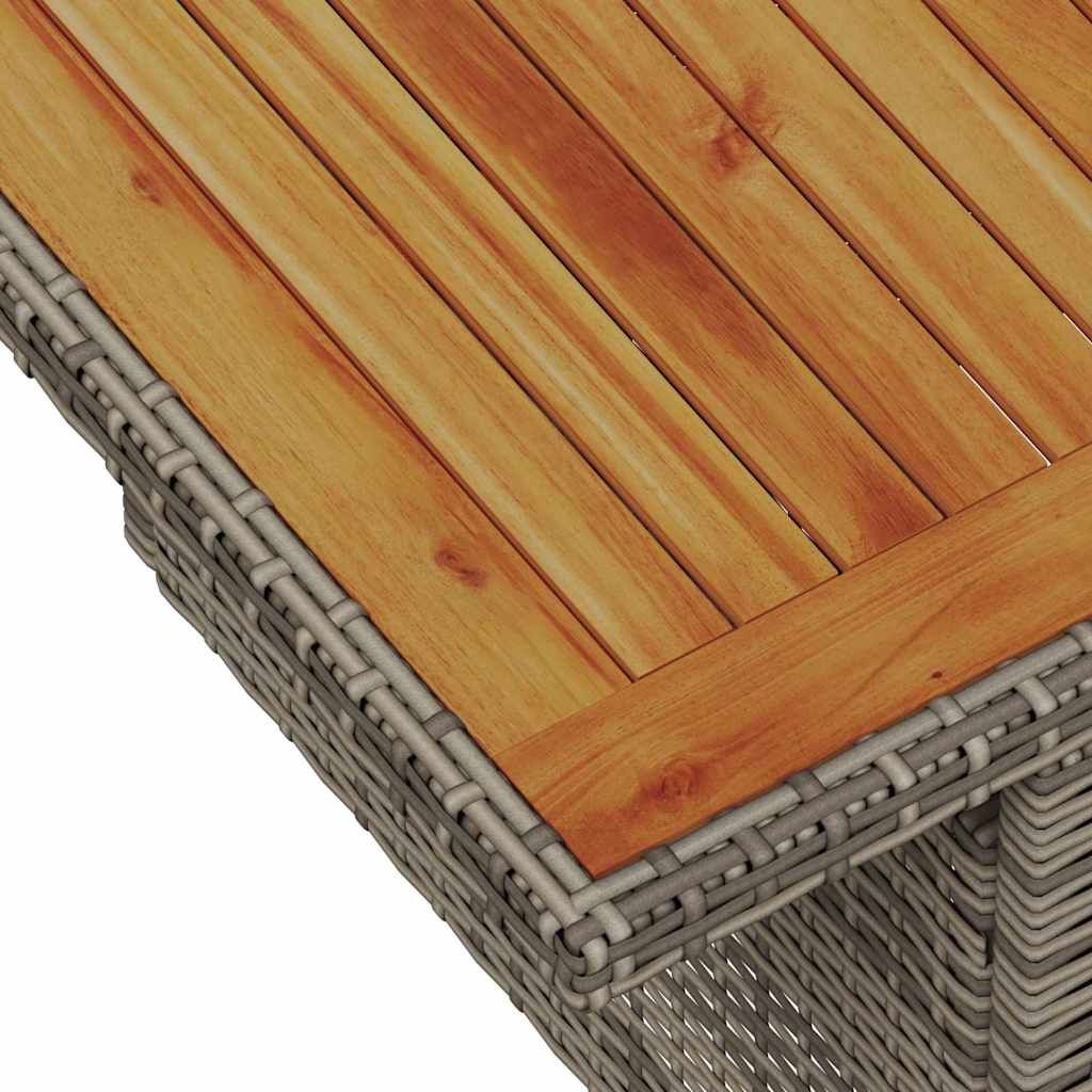 vidaXL Σέτ φαγητού για κήπο 6 pcs Γκρι και Καφέ 100 x 55 x 73 εκ