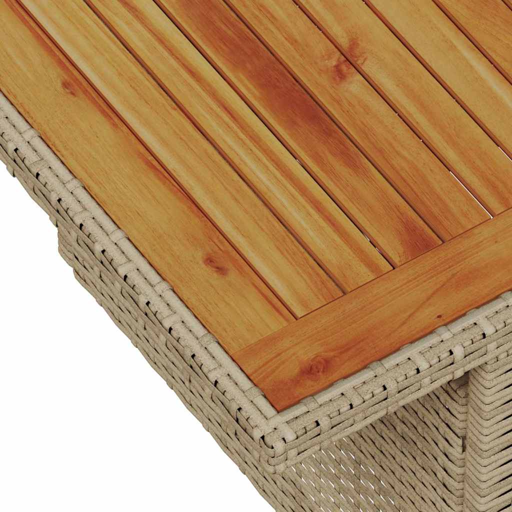 vidaXL Σέτ φαγητού για κήπο με μαξιλάρι 9 pcs Μπεζ και Κρέμα