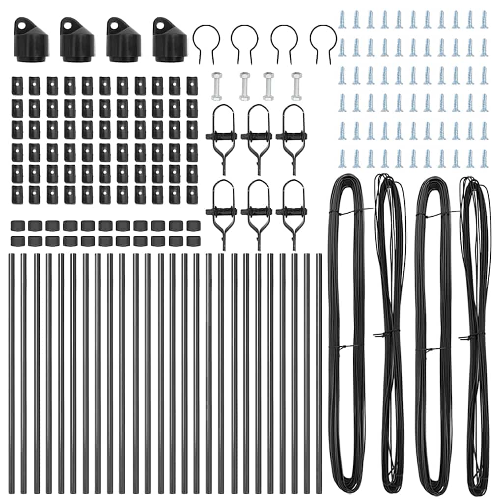vidaXL Θέσεις Φράχτη 26 τεμ Γκρι Ø32 χλστ 120 εκ Γαλβανισμένος Χάλυβας