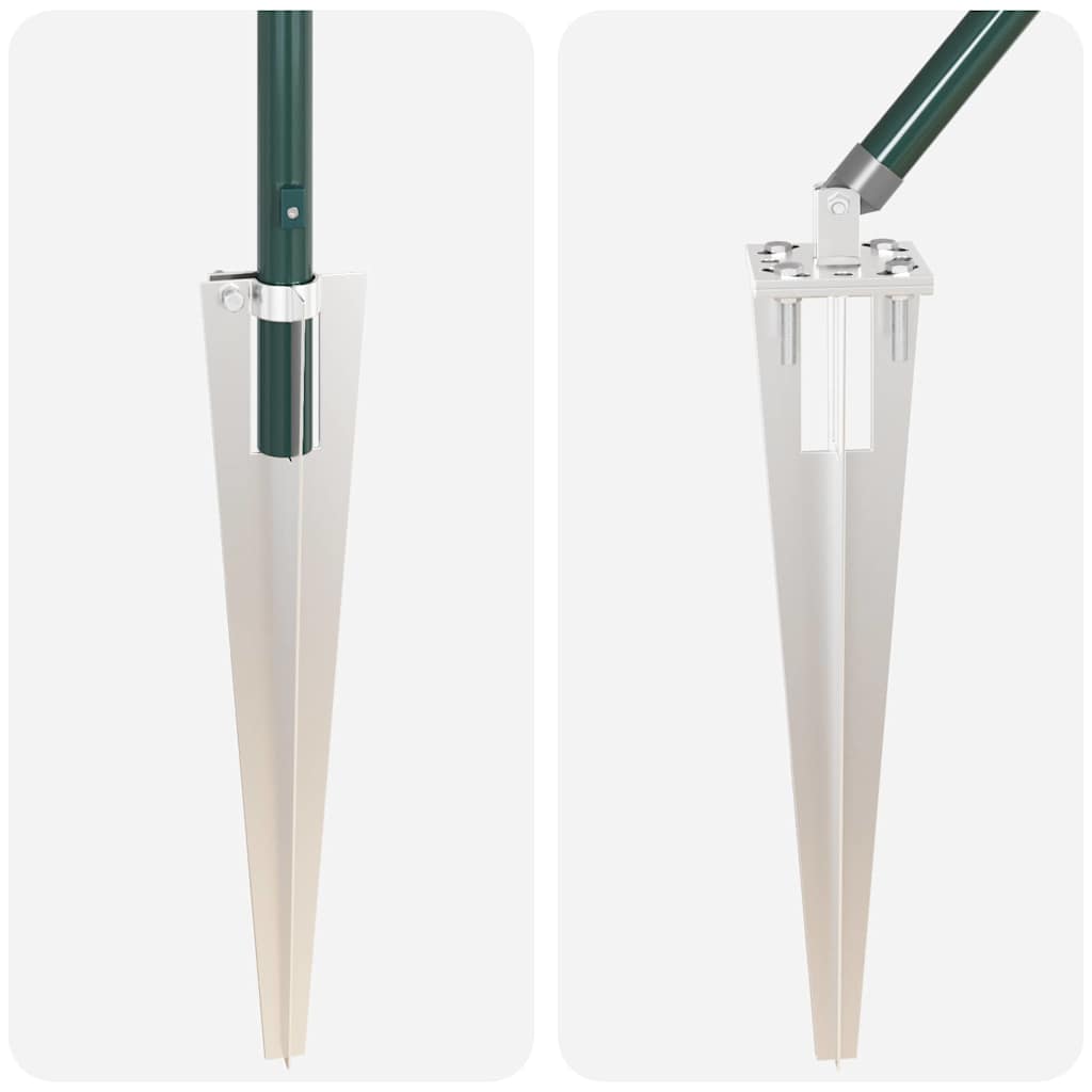 vidaXL Κατάστρωμα Φράχτη με Στέλεχος 52 τεμ Ø32 mm 120 cm Γαλβανισμένος Χάλυβας