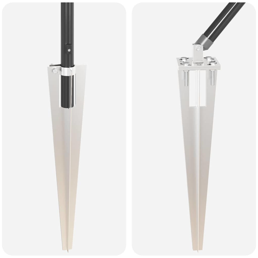 vidaXL Στύλος Περιφράξεων 52 pcs Ασημί 3.2 x 3.2 x 100 εκ Ατσάλι