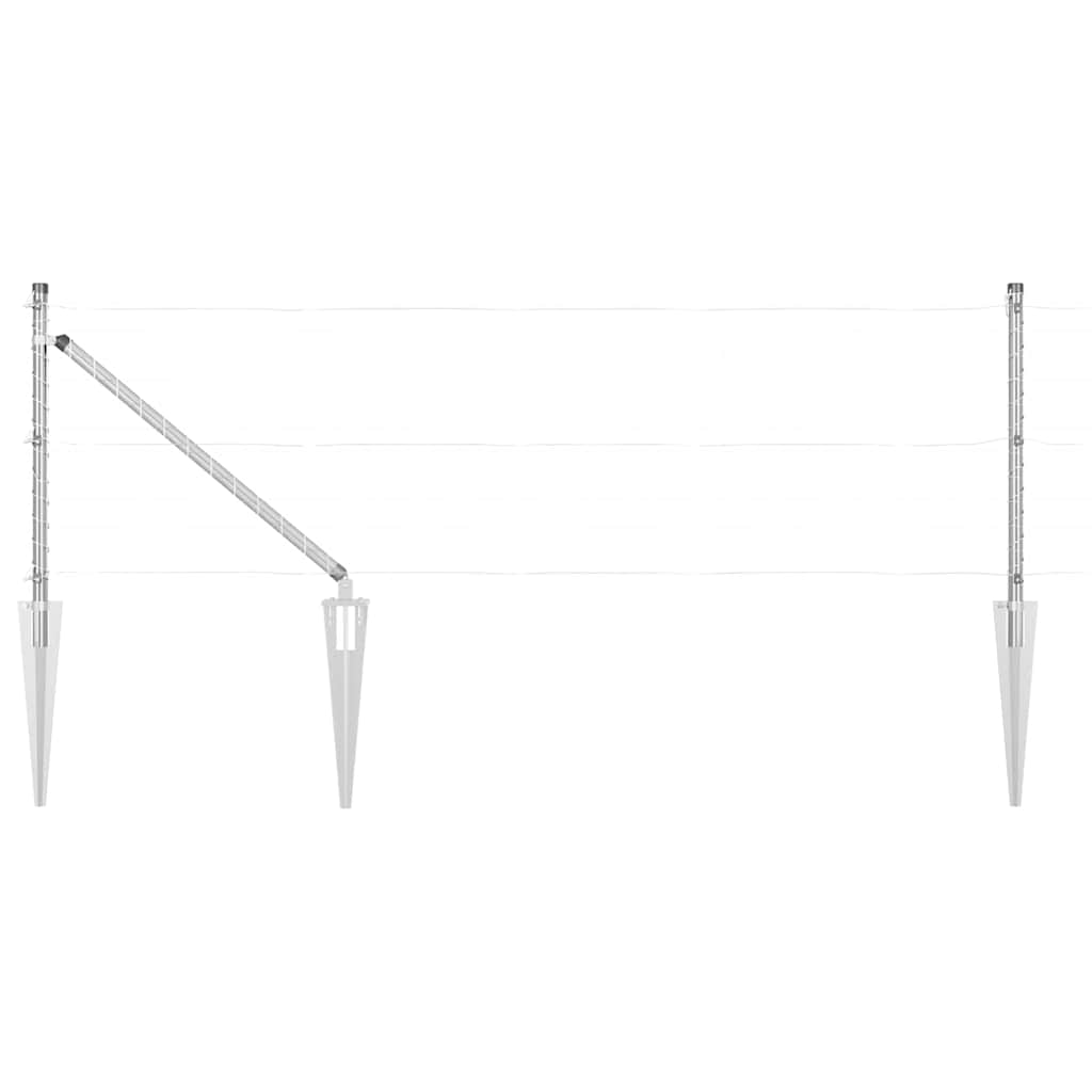 vidaXL Στύλοι Φράχτη με Αγκύρωμα 26 τεμ Ø32 mm 100 cm Γαλβανισμένος Χάλυβας