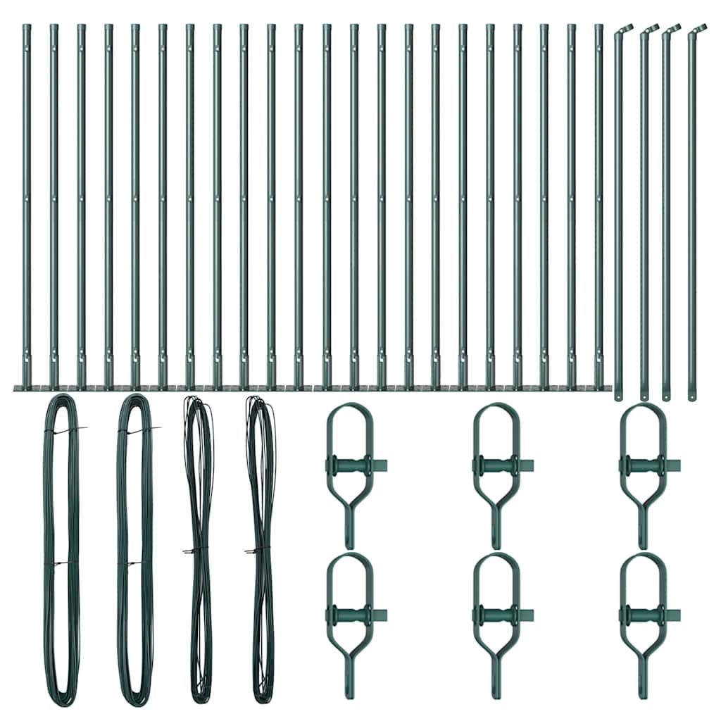 vidaXL Στύλος Περιφράξεων 26 pcs Ασημί 3.2 x 3.2 x 140 εκ Ατσάλι