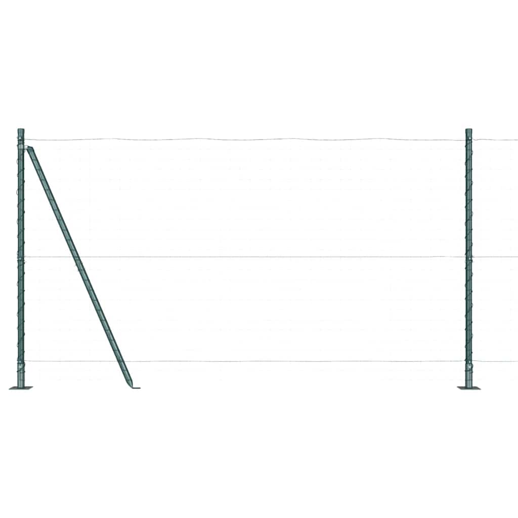 vidaXL Στήλες Φράχτη με Βάσεις 26 τμχ Ø32mm 68,5cm Γαλβανισμένο Χάλυβα